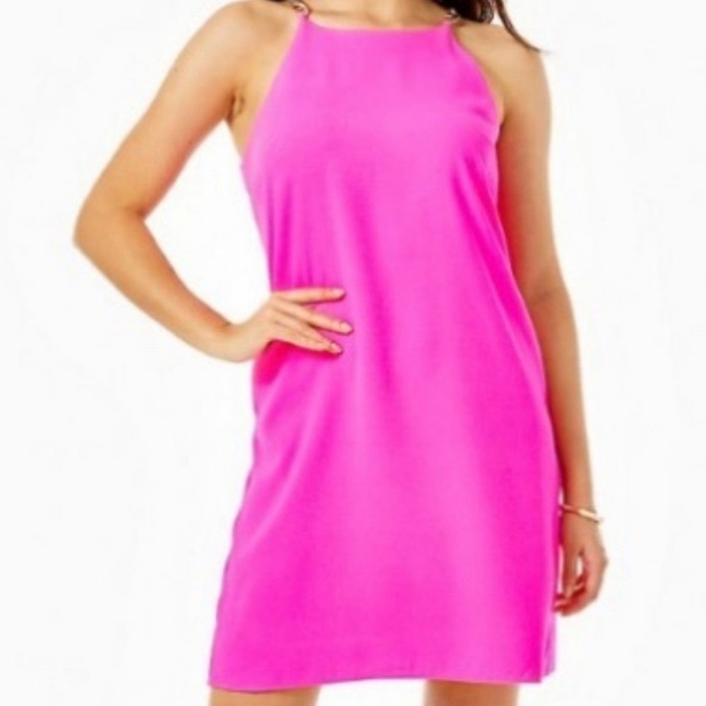 🩷 NWT Lilly Pulitzer Bright Pink Adrienne dress 14